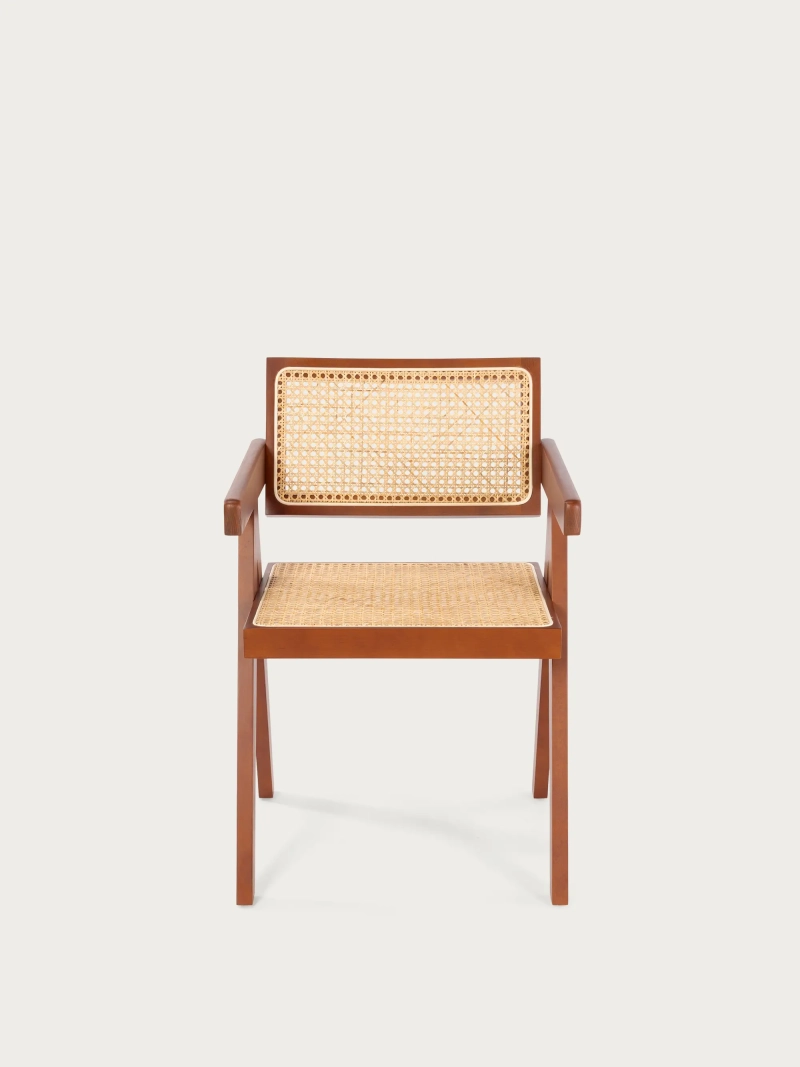 Stol Compass ask och rotting med armstöd : FurnMod