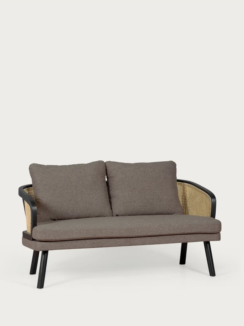 Sofá clásico en ratán natural con estructura de madera - Leeds FurnMod - 1