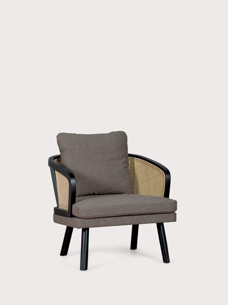Klasické křeslo z přírodního ratanu s dřevěnou konstrukcí - Leeds FurnMod - 1