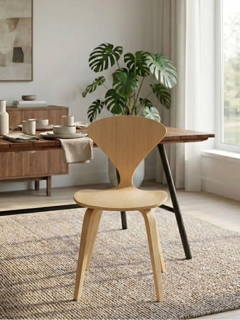 Skandinavischer Esszimmerstuhl aus Naturholz - Cherner