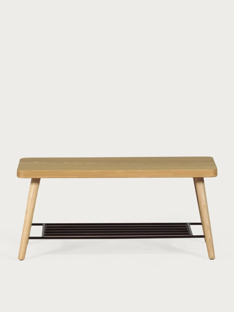 Rustic bench in natural beech wood - Bristol FurnMod - 6