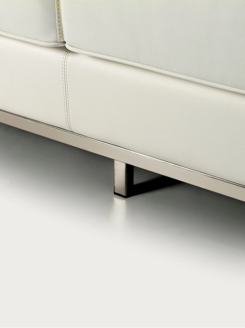 Modern 3-Seater Sofa in Italian Leather - Venice FurnMod - 7