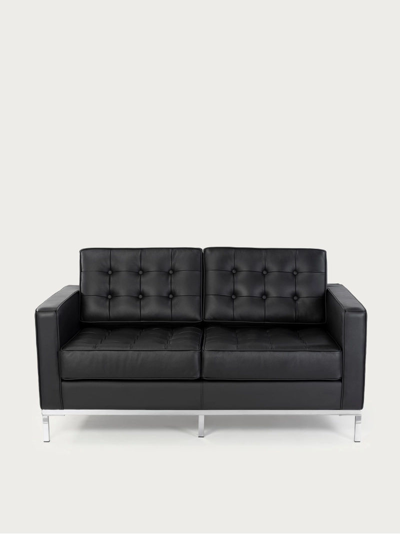 Modern 2-Seater Italian Leather Sofa - Venice FurnMod - 11