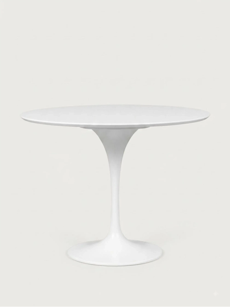 High-end designer round dining table in MDF (100cm) - Dining Lotus FurnMod - 1