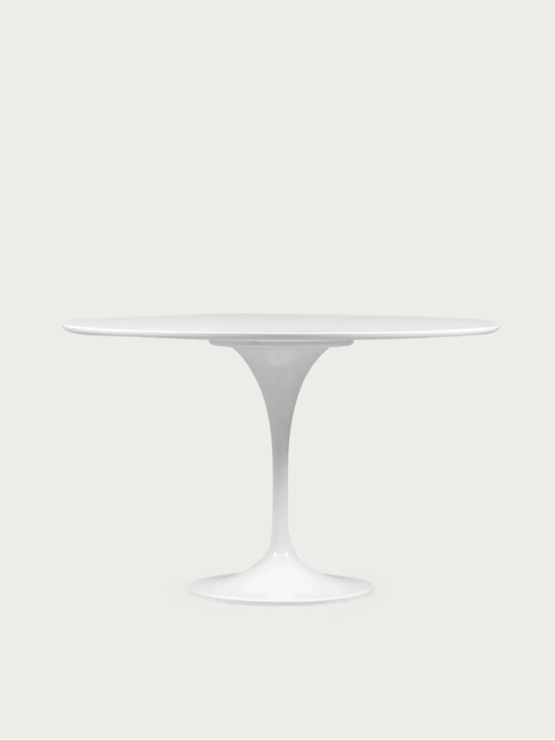 High-end designer round dining table in MDF (100cm) - Dining Lotus FurnMod - 1