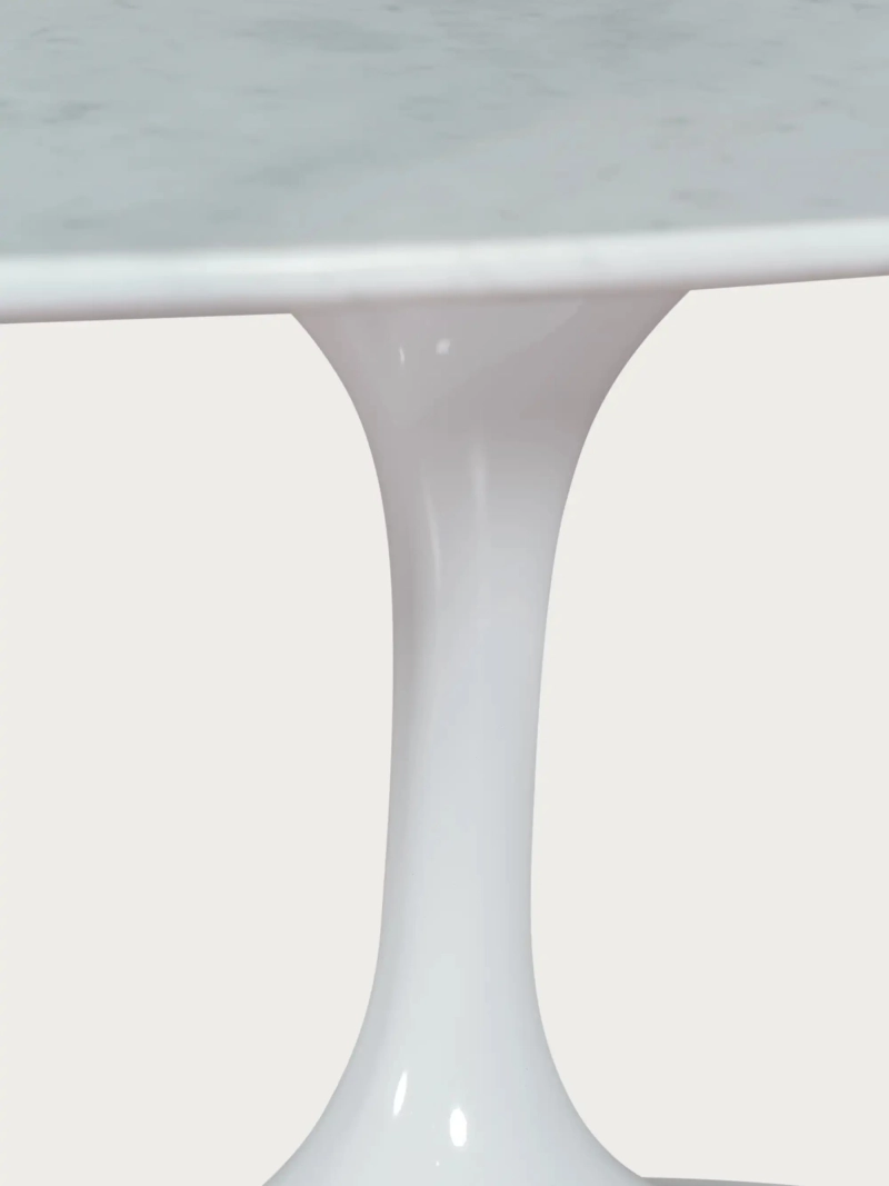 Mesa de centro ovalada de mármol Carrara – Coffee Lotus FurnMod - 7