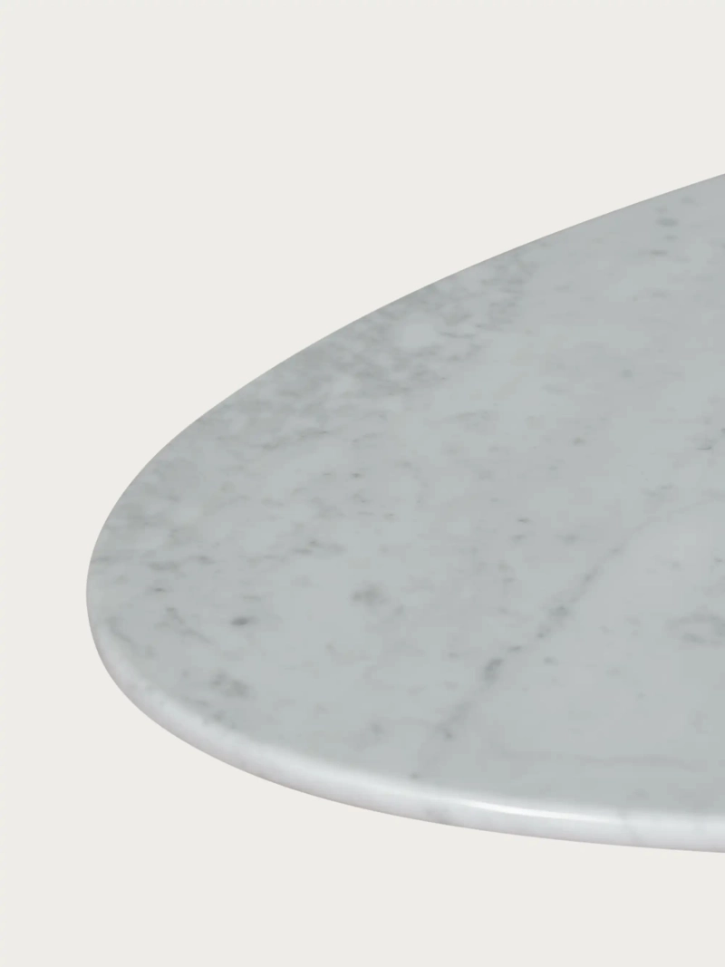 Mesa de centro ovalada de mármol Carrara – Coffee Lotus FurnMod - 4