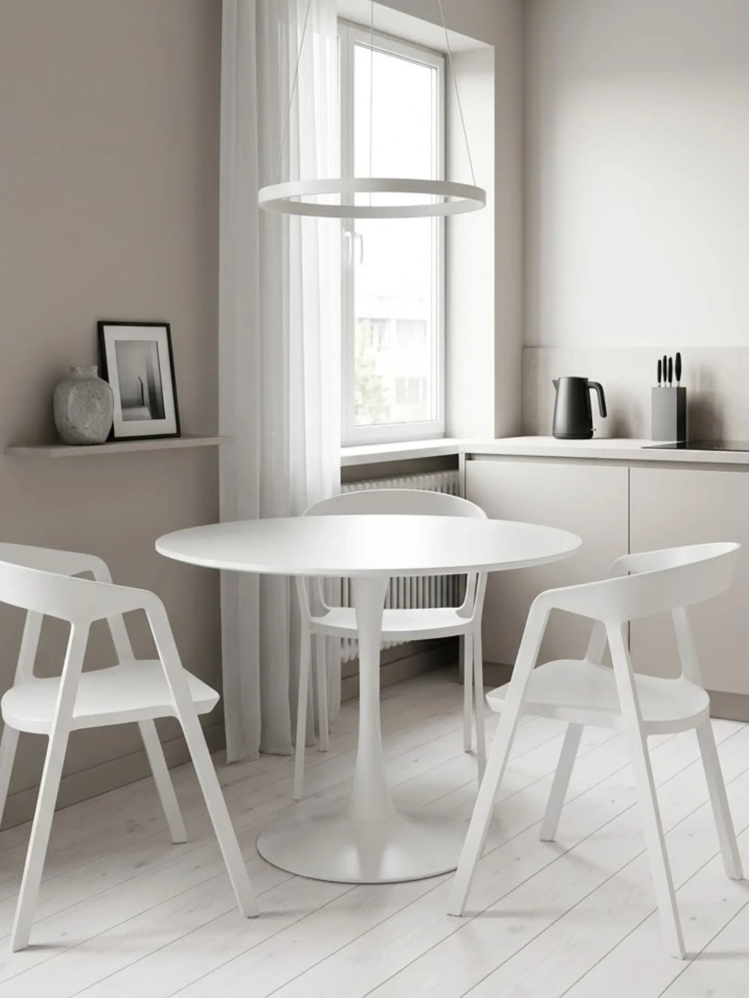 Round mesa de jantar design (90cm) - Lotus FurnMod - 2