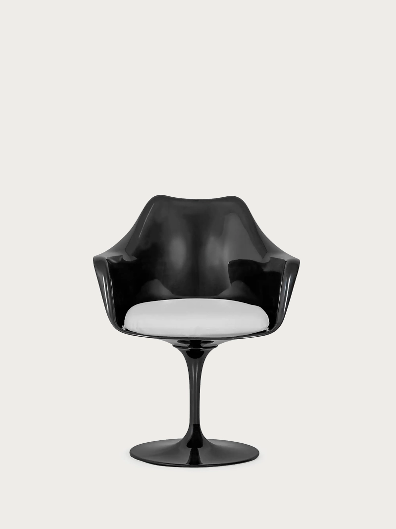 Scaun rotativ de designer cu cadru negru - Lotus Arms FurnMod - 1