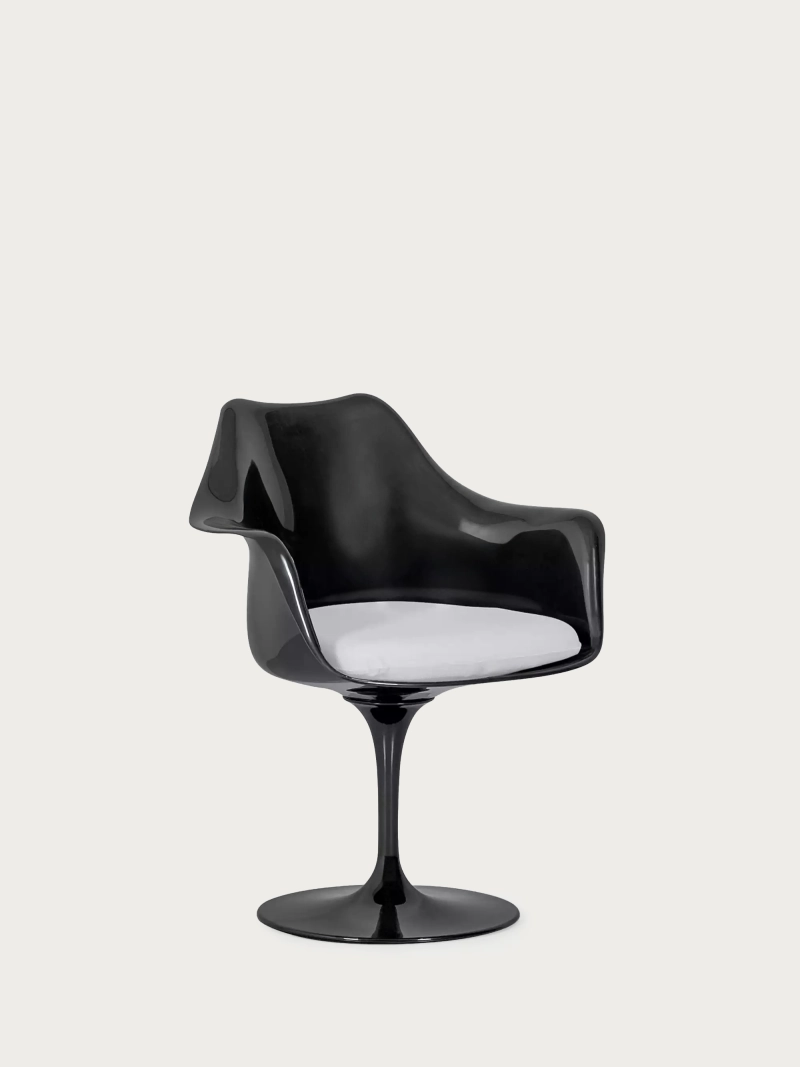 Designer swivel chair with black frame - Lotus Arms FurnMod - 1