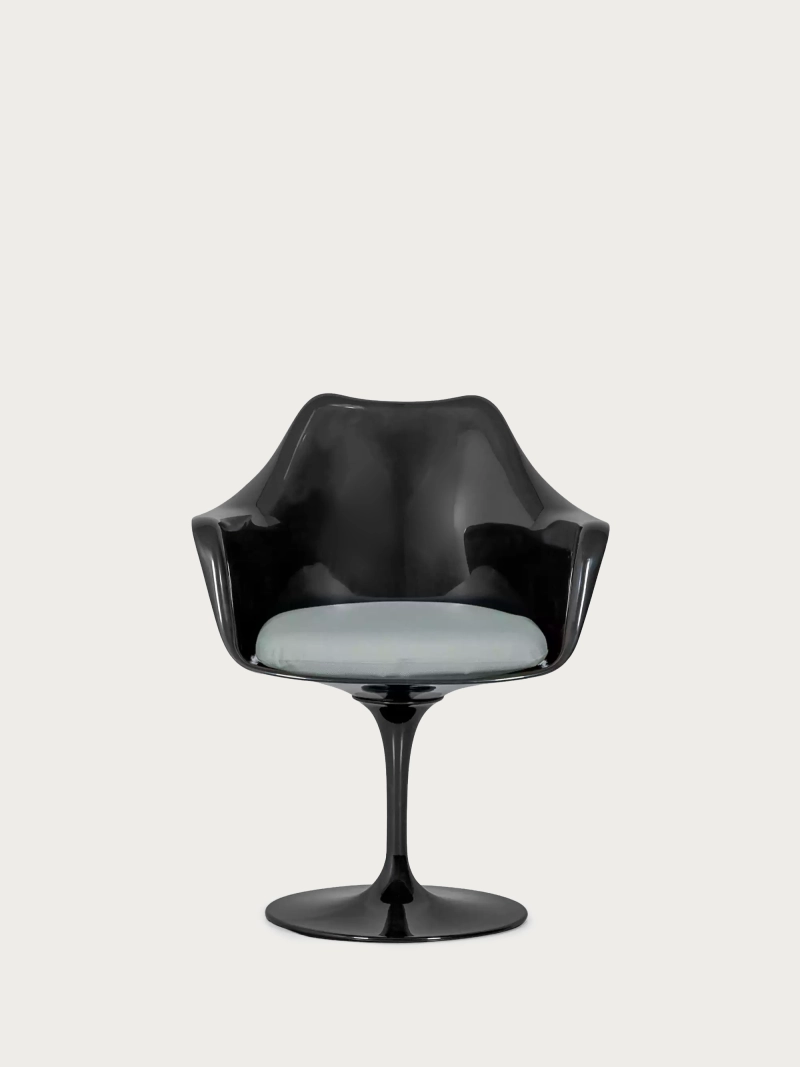 Silla giratoria de diseño con estructura negra - Lotus Arms FurnMod - 19