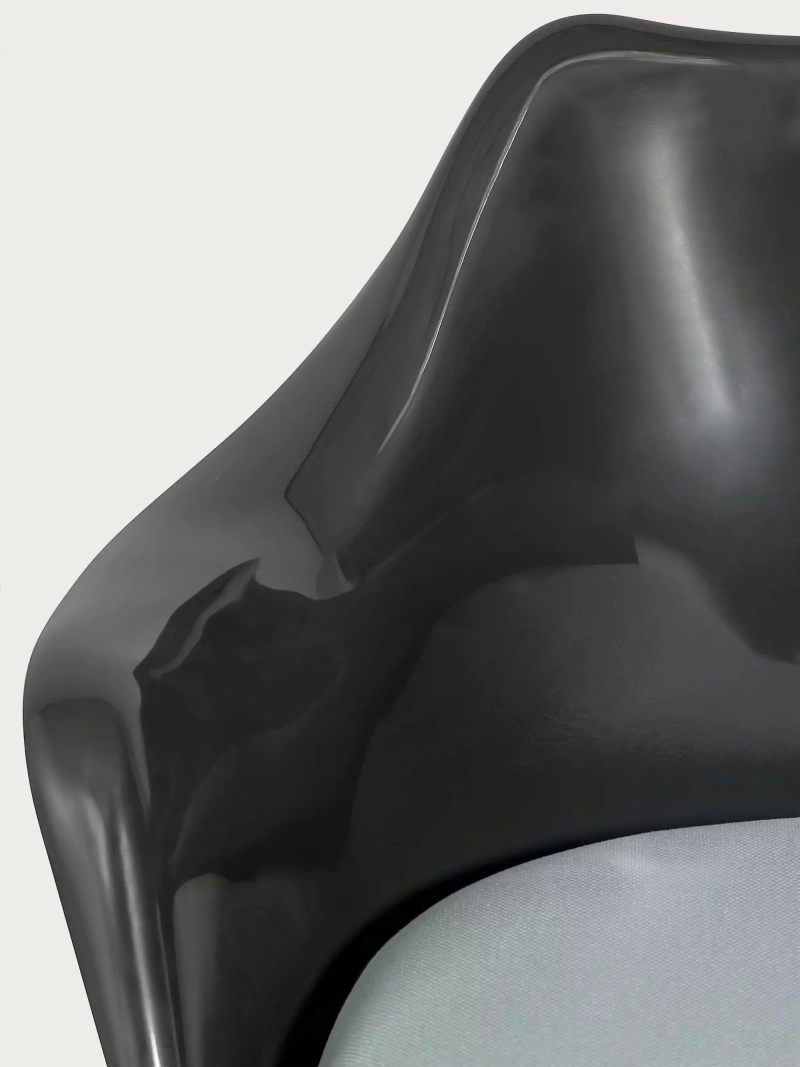 Scaun rotativ de designer cu cadru negru - Lotus Arms FurnMod - 21