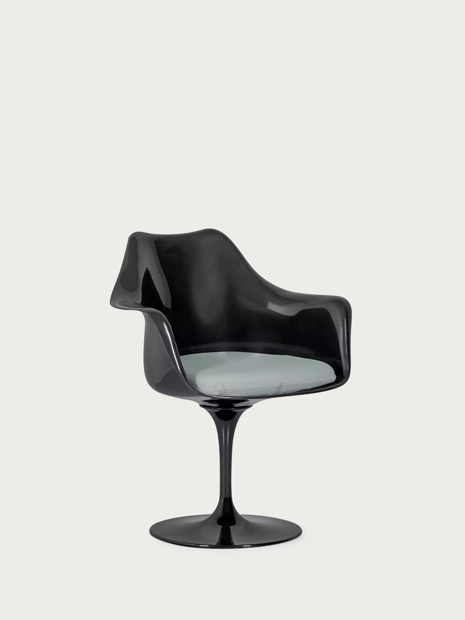 Silla giratoria de diseño con estructura negra - Lotus Arms FurnMod - 19