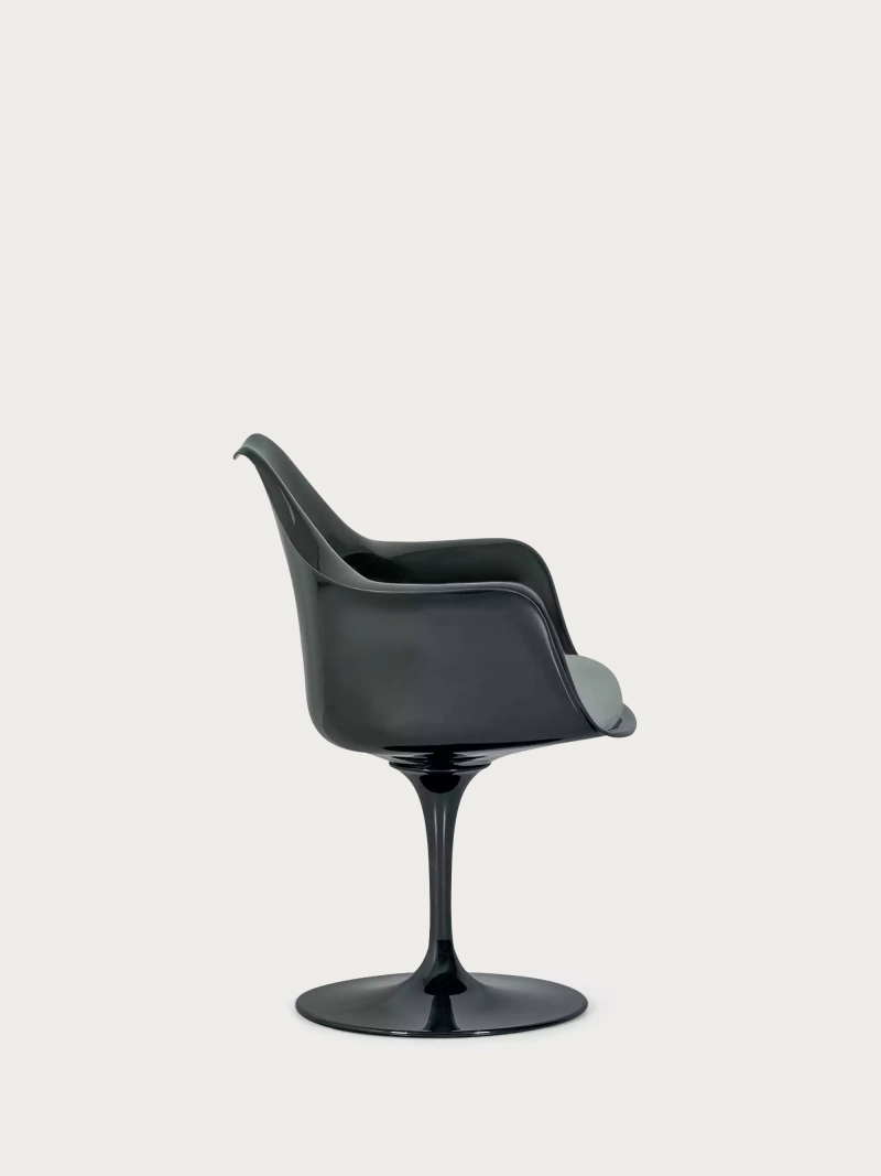 Silla giratoria de diseño con estructura negra - Lotus Arms FurnMod - 19