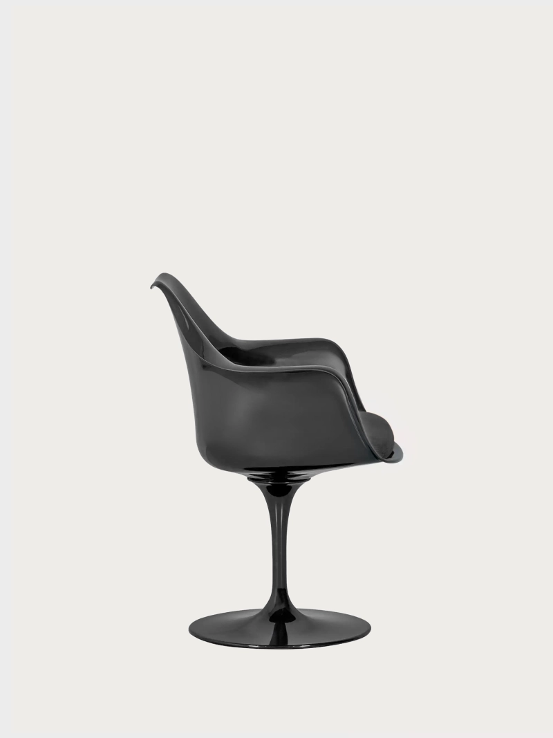 Designer swivel chair with black frame - Lotus Arms FurnMod - 28