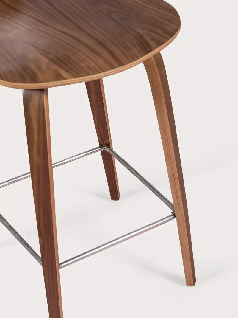 Handgemaakte barkruk van walnoothout 75 cm - Cherner FurnMod - 4