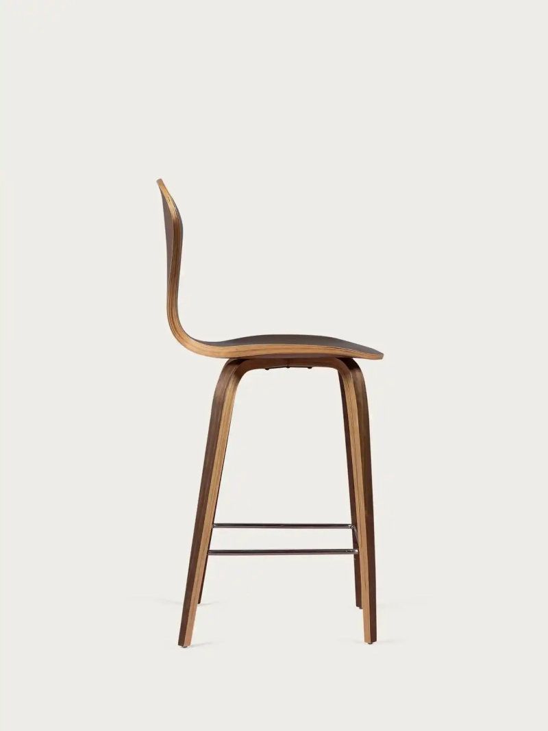 Handcrafted Walnut Bar Stool 75 cm - Cherner FurnMod - 2