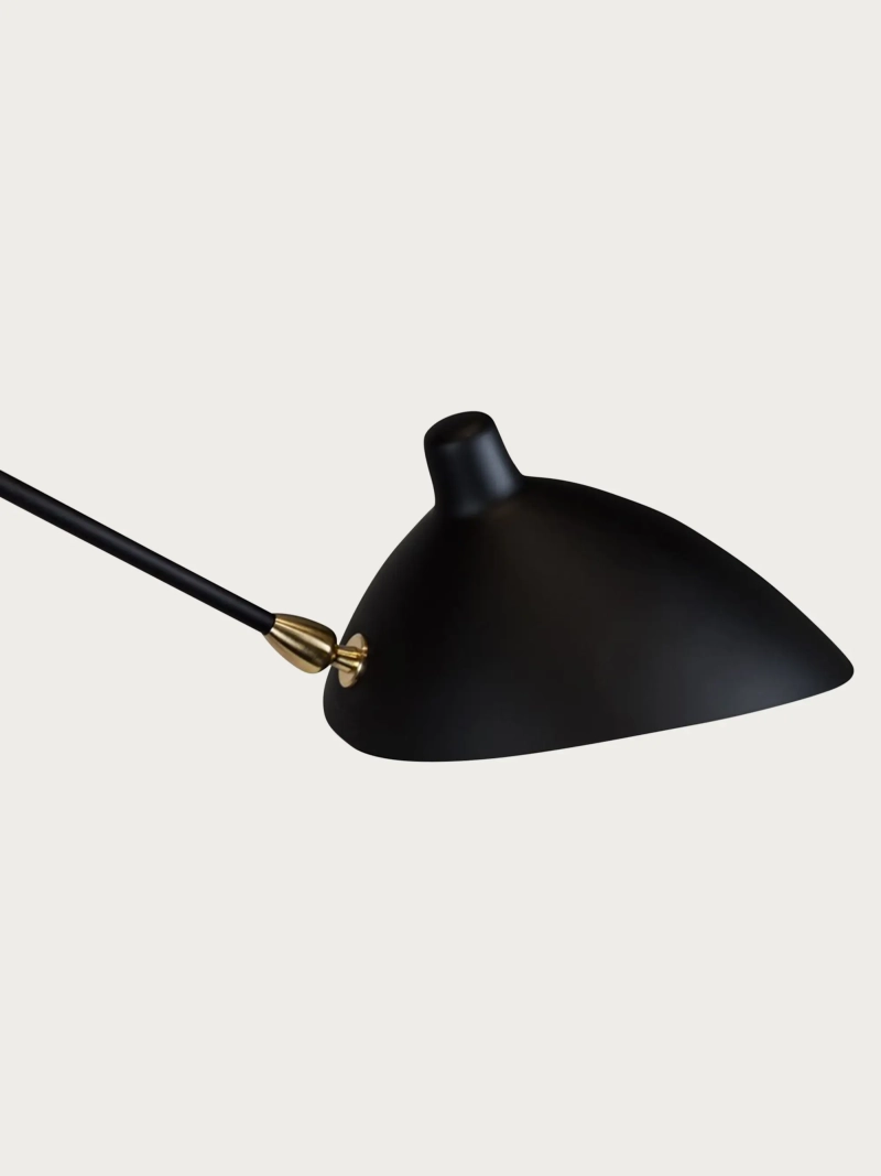 Justerbar gulvlampe i stål med tre lamper - Moulart FurnMod - 2