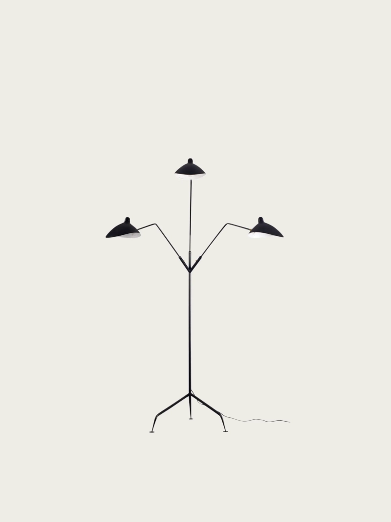 Justerbar gulvlampe i stål med tre lamper - Moulart FurnMod - 5