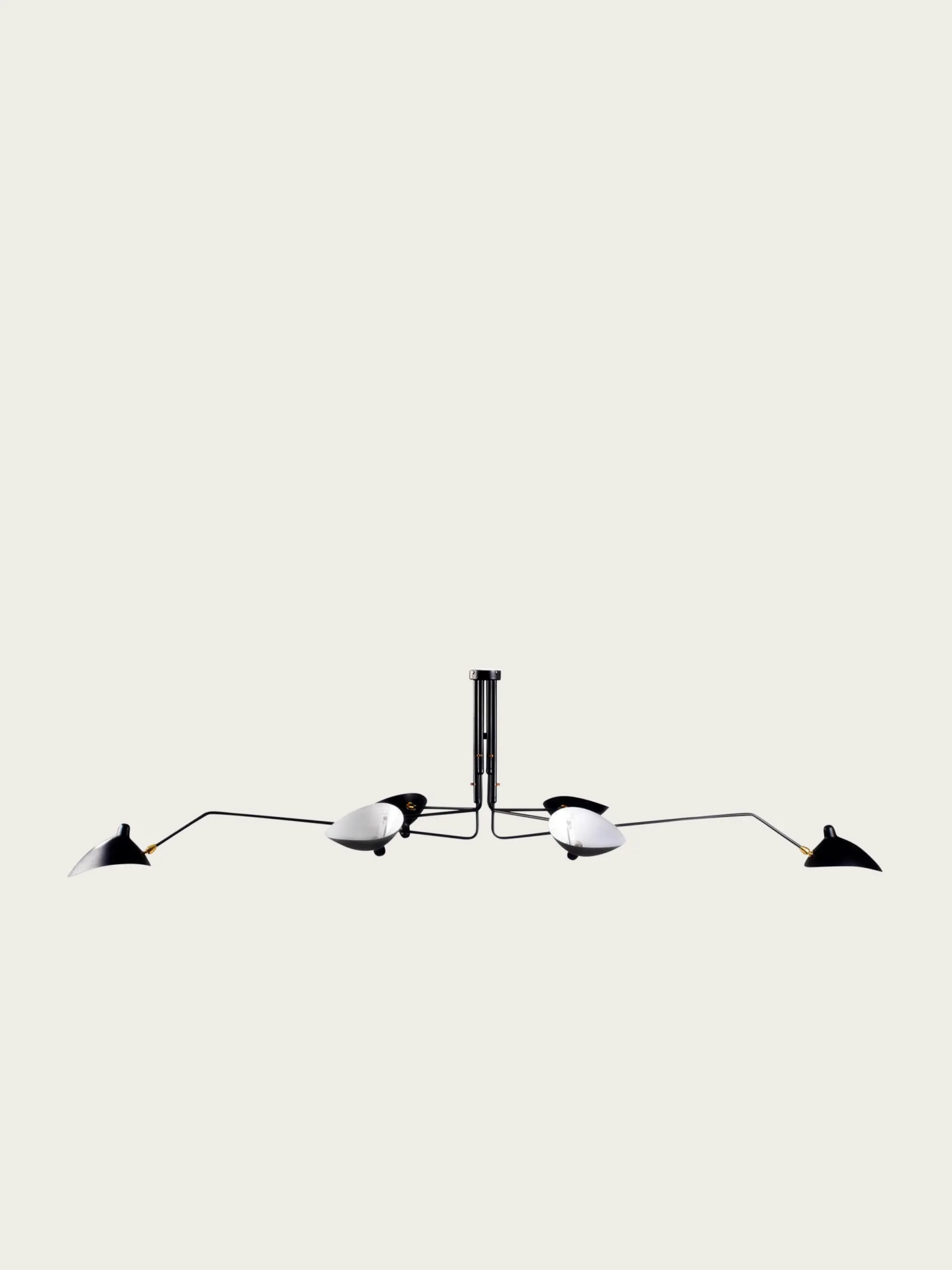 Beeldhouwachtige plafondlamp met zes armen - Moulart FurnMod - 1