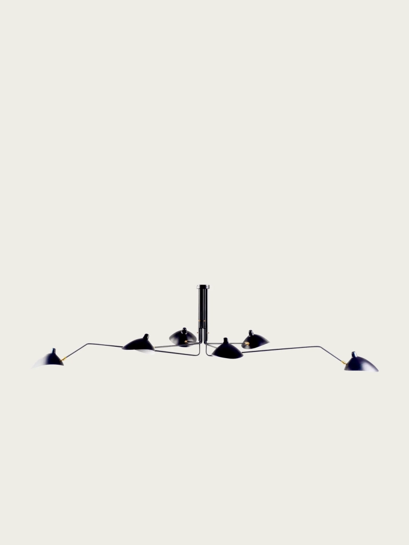 Skulptural taklampa med sex armar - Moulart FurnMod - 3