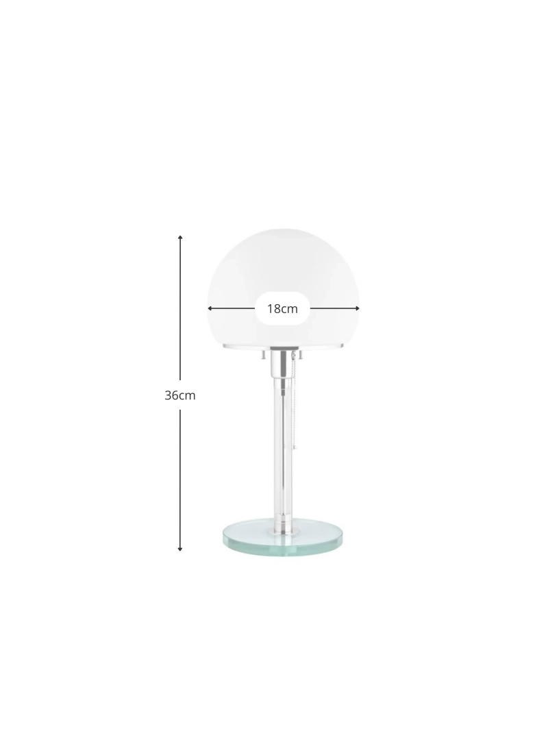 Bauhaus-bordlampe i glas - Wagenfeld FurnMod - 6