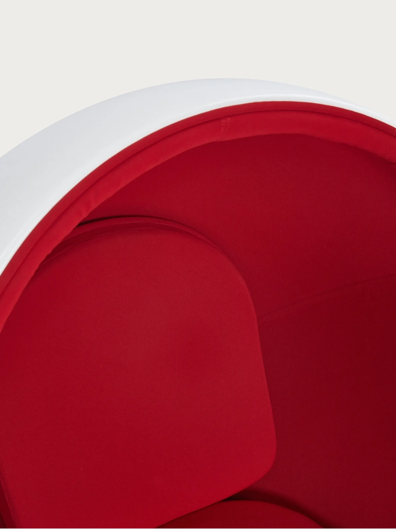 Rotating cashmere and fibreglass lounge chair - Ball FurnMod - 9