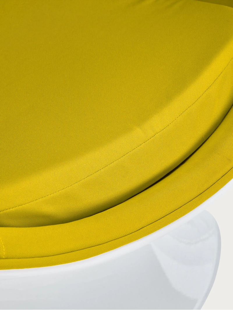 Rotating cashmere and fibreglass lounge chair - Ball FurnMod - 17