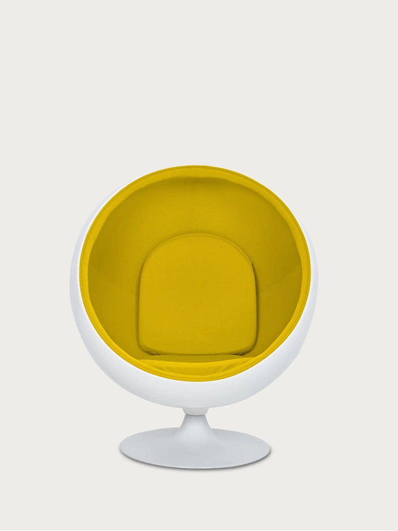 Rotating cashmere and fibreglass lounge chair - Ball FurnMod - 17