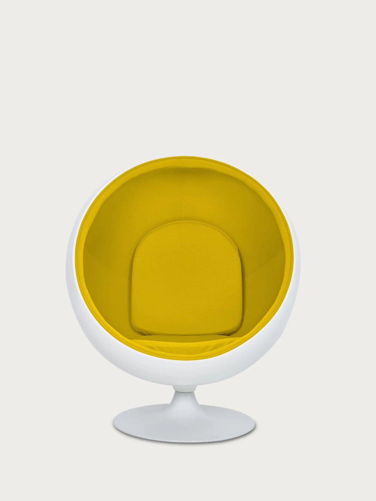 Rotating cashmere and fibreglass lounge chair - Ball FurnMod - 17