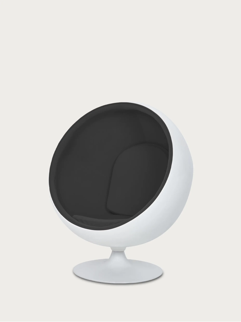 Rotating cashmere and fibreglass lounge chair - Ball FurnMod - 11
