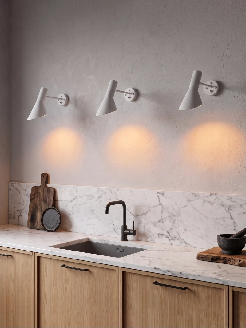 Moderna lampada da parete in acciaio con luce direzionale - Jhon FurnMod - 10