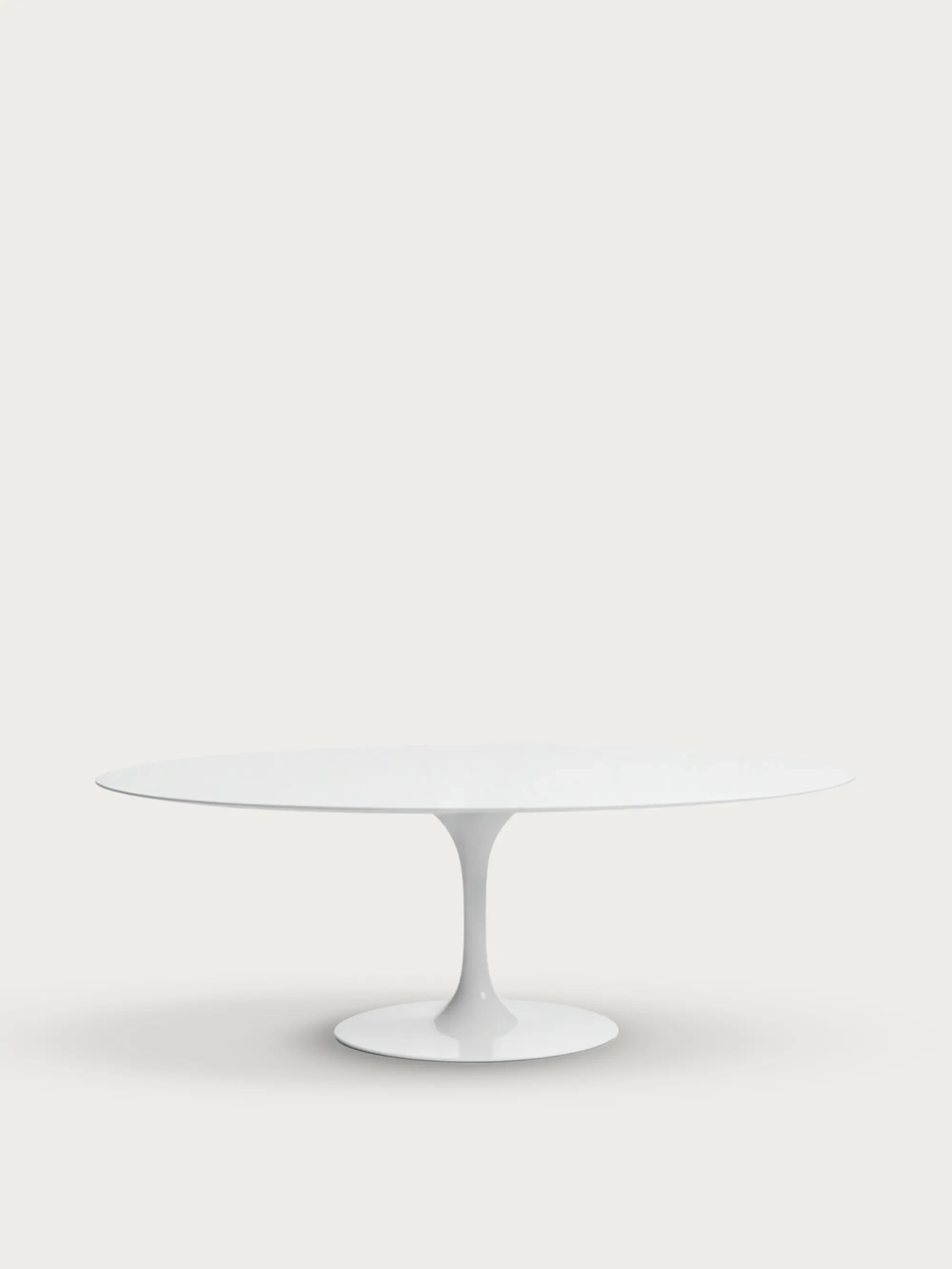Ovalt, lakeret MDF-spisebord til 8 personer - Lotus FurnMod - 1