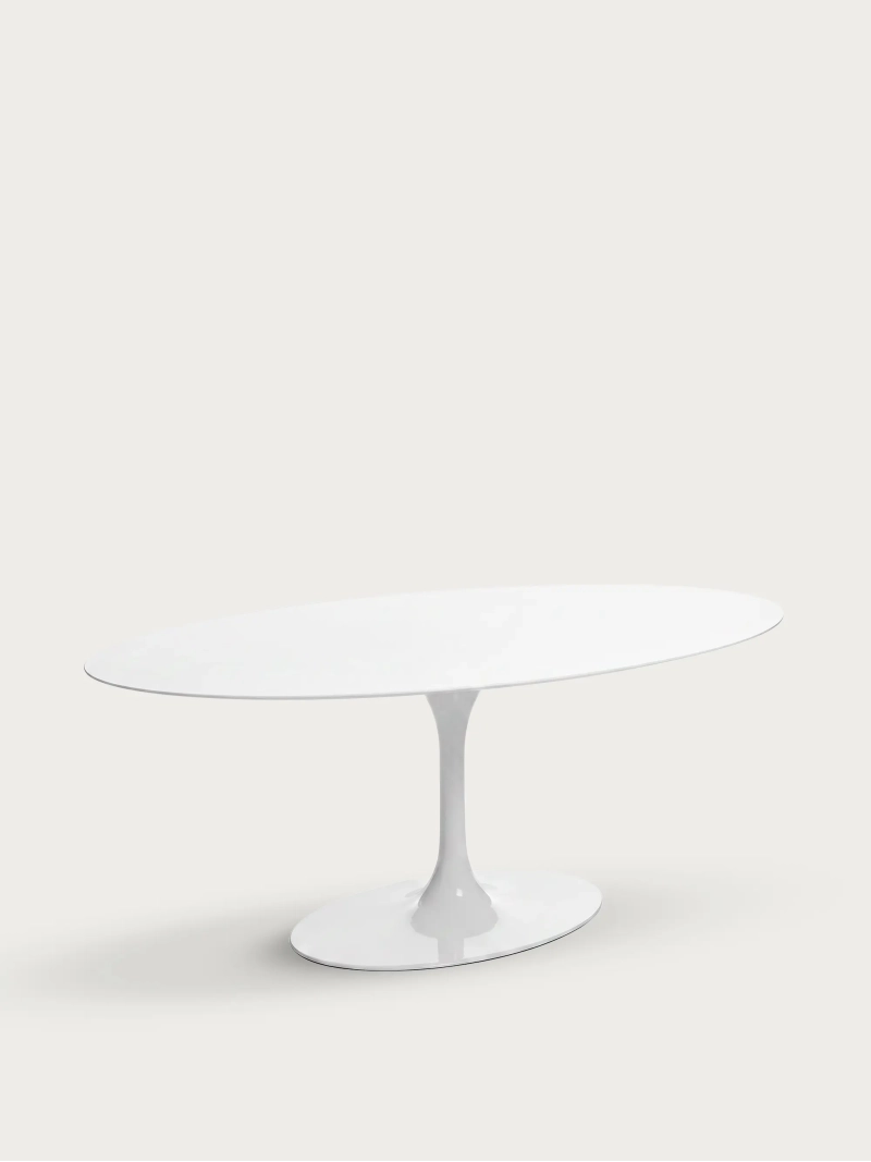 Ovalt, lakeret MDF-spisebord til 8 personer - Lotus FurnMod - 3