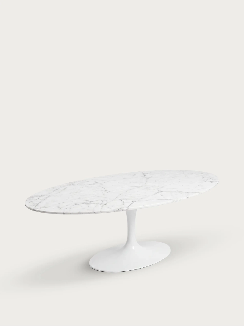 Ovaler Esstisch aus Carrara-Marmor für 8 Personen - Dining Lotus FurnMod - 4