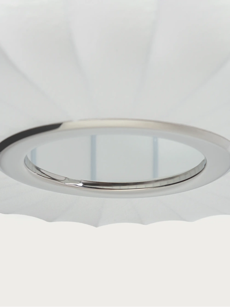 White Fabric Pendant Light Ø45 cm - Kyoto FurnMod - 3