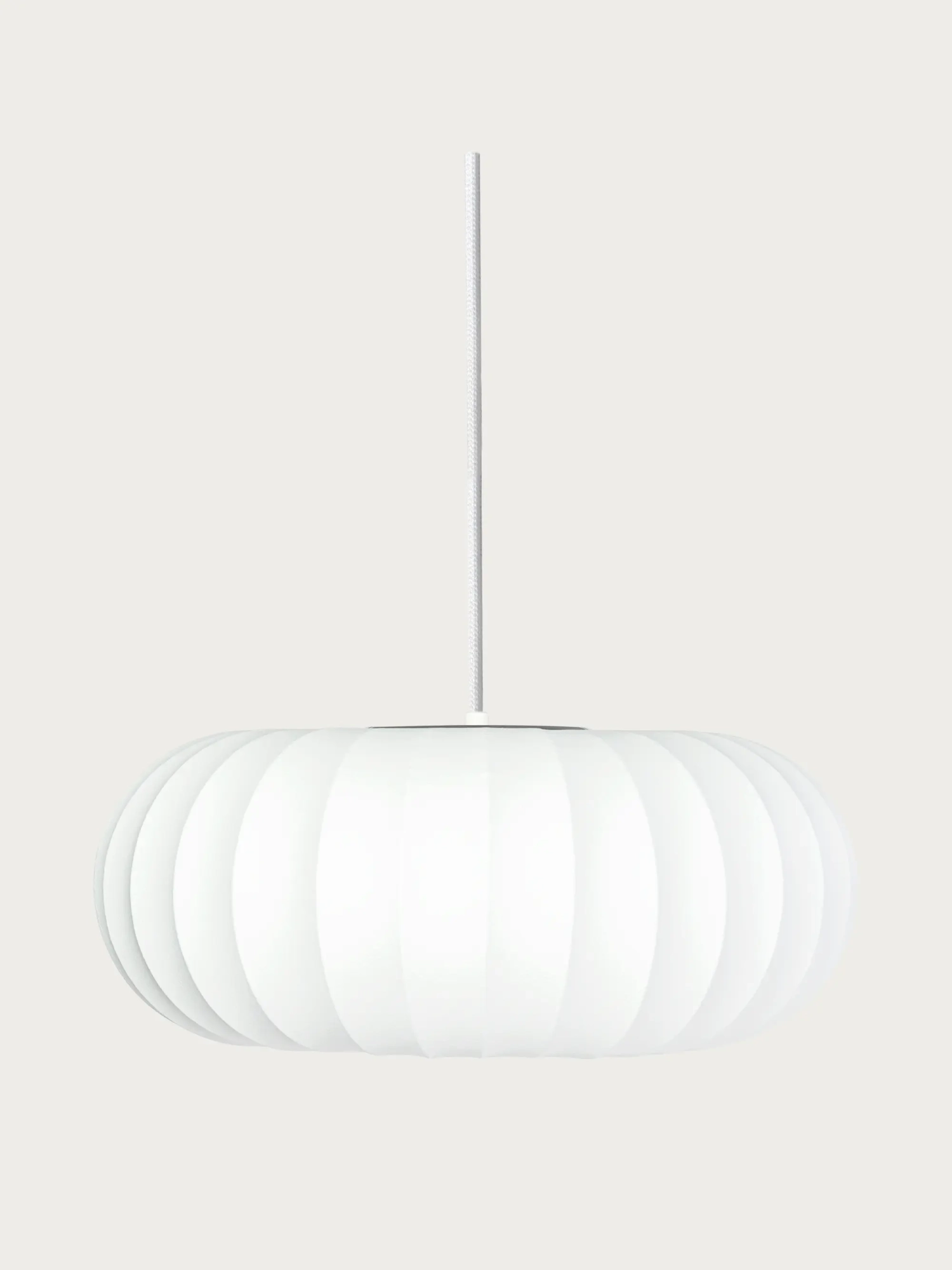 White Fabric Pendant Light Ø45 cm - Kyoto FurnMod - 1