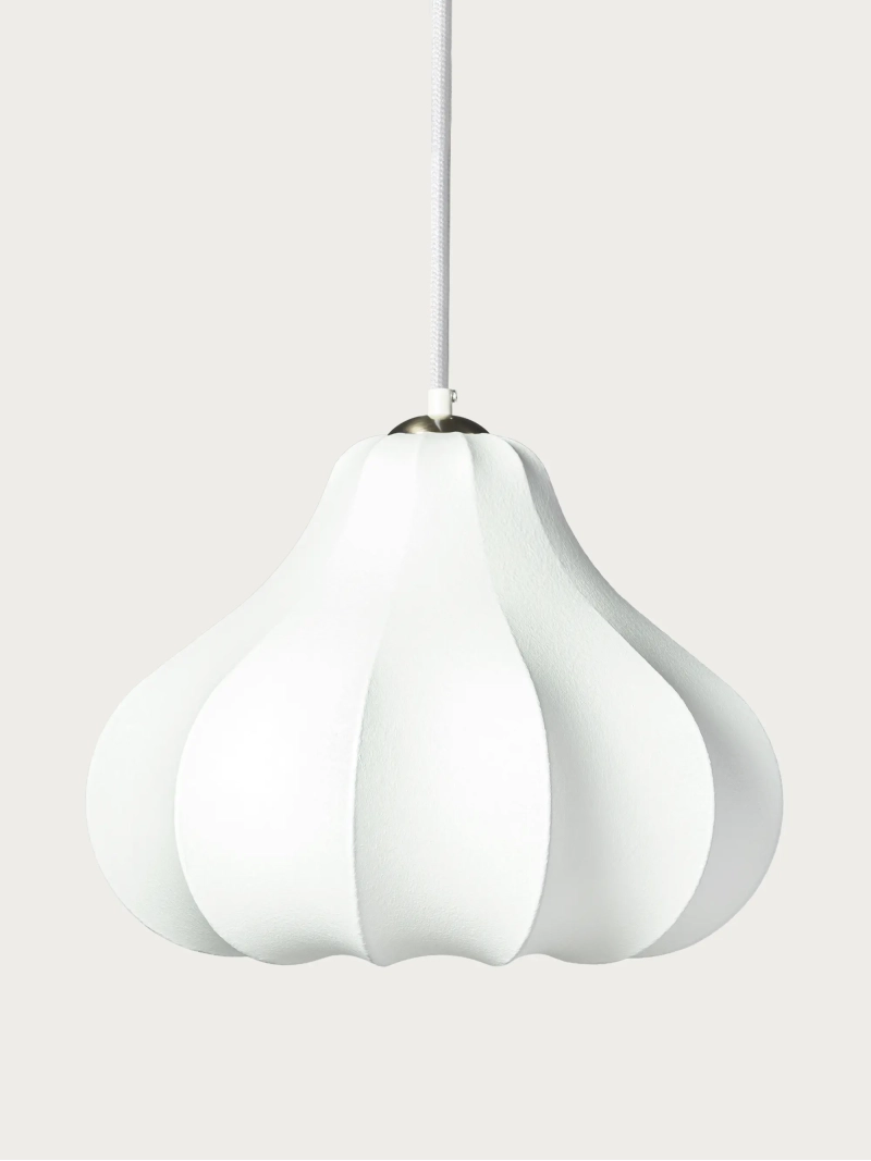 Fabric Pendant Light Ø40 cm with Organic Shape - Kyoto FurnMod - 1