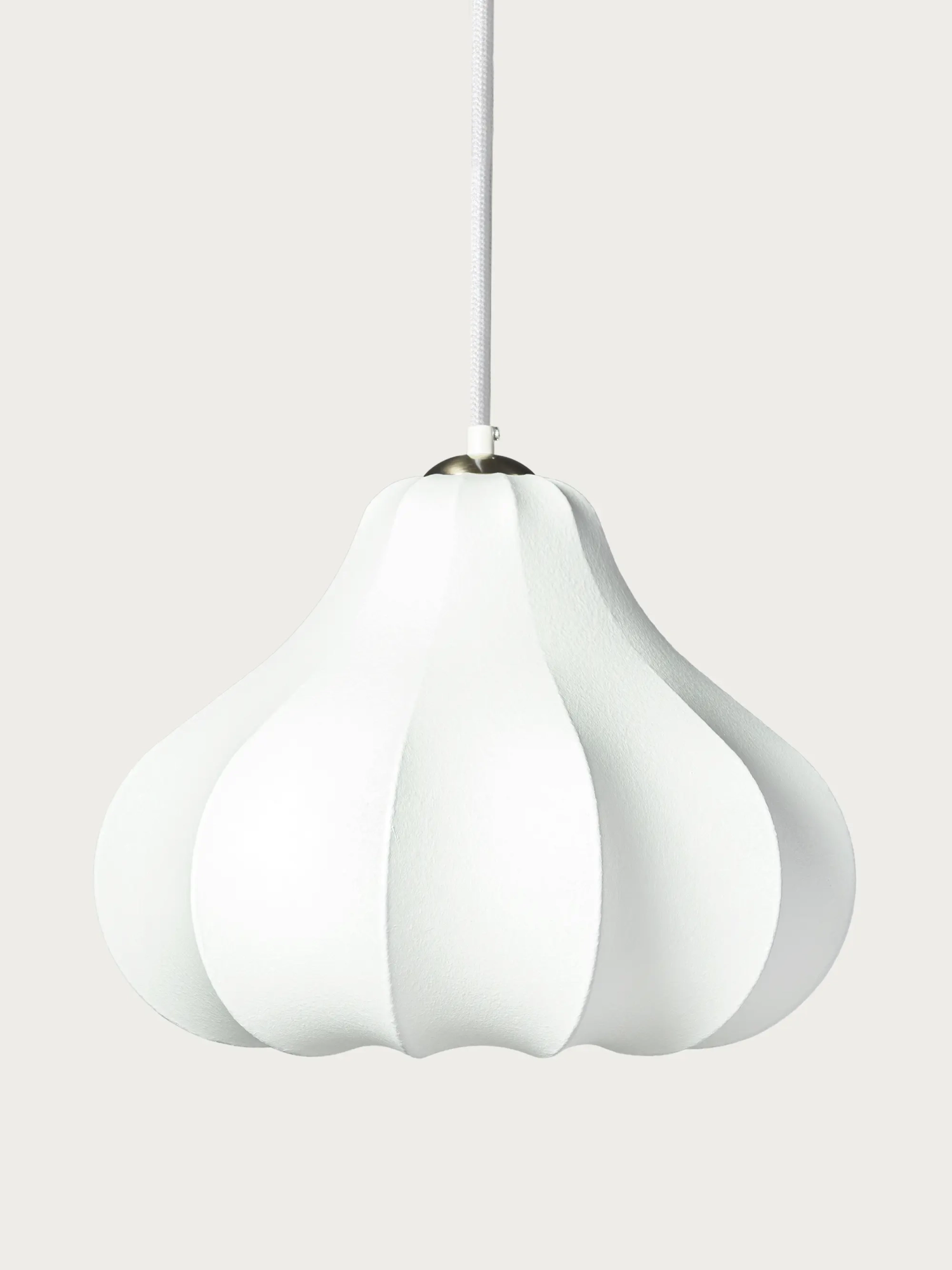 Fabric Pendant Light Ø40 cm with Organic Shape - Kyoto FurnMod - 1