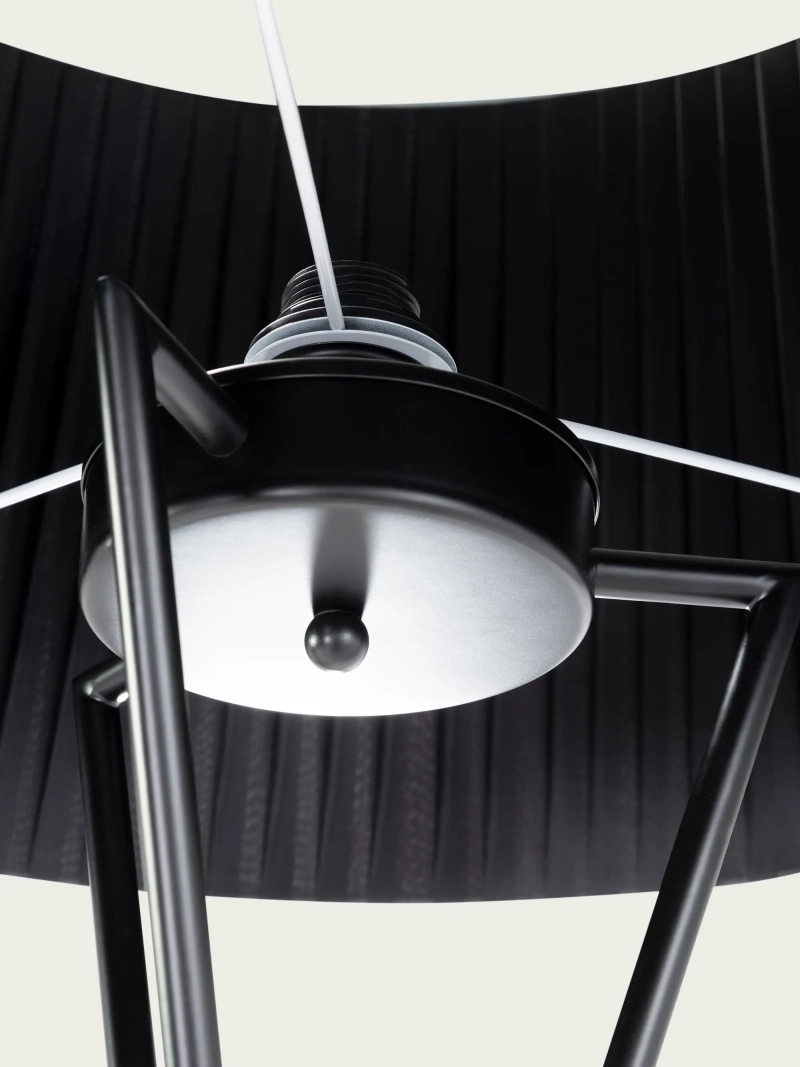 Tripod Floor Lamp with Pleated Shade - Tripode Floor Lamp FurnMod - 7