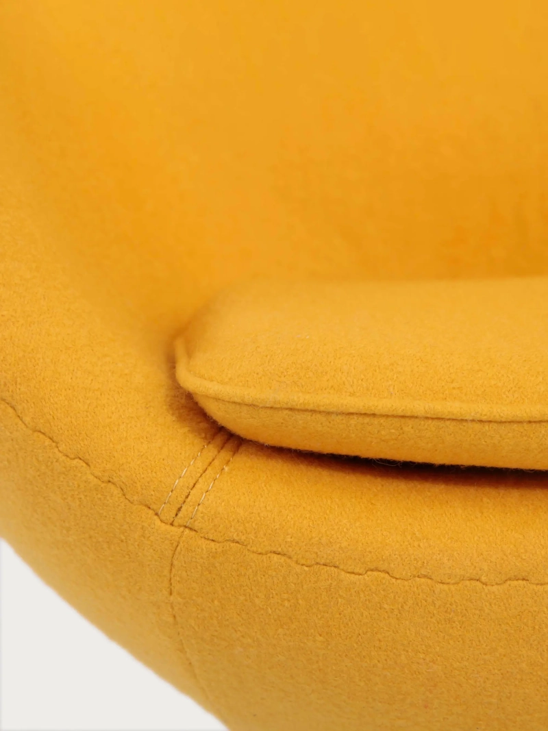 Rotating cashmere armchair with high backrest - Ovum FurnMod - 4