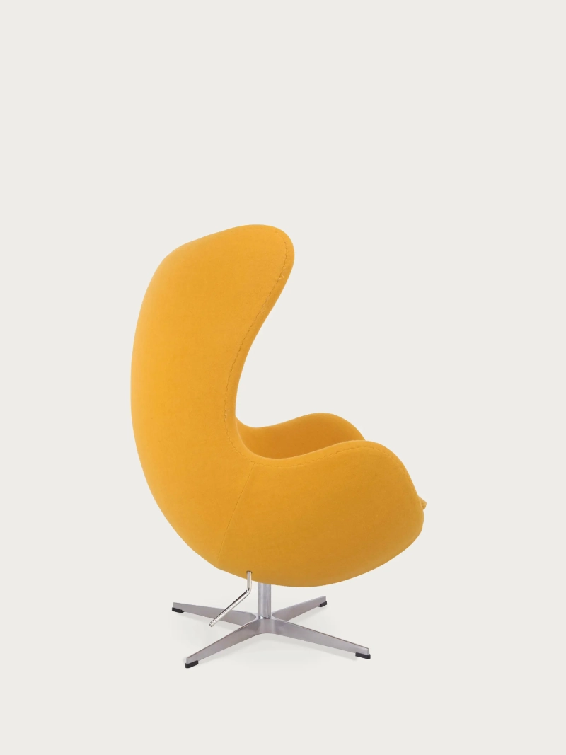 Rotating cashmere armchair with high backrest - Ovum FurnMod - 3