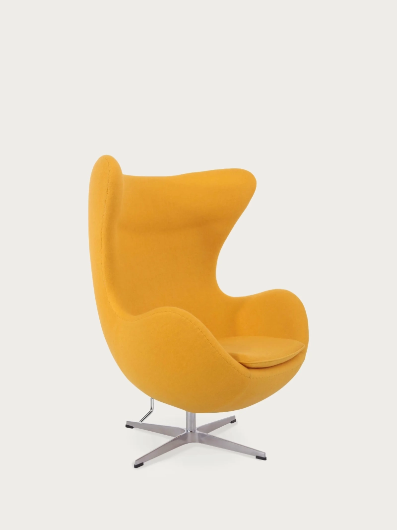 Rotating cashmere armchair with high backrest - Ovum FurnMod - 1