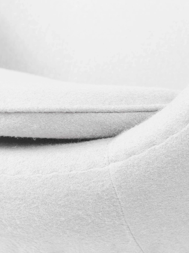 Rotating cashmere armchair with high backrest - Ovum FurnMod - 12