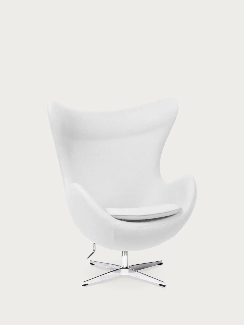 Poltrona girevole in cashmere con schienale alto - Ovum FurnMod - 8