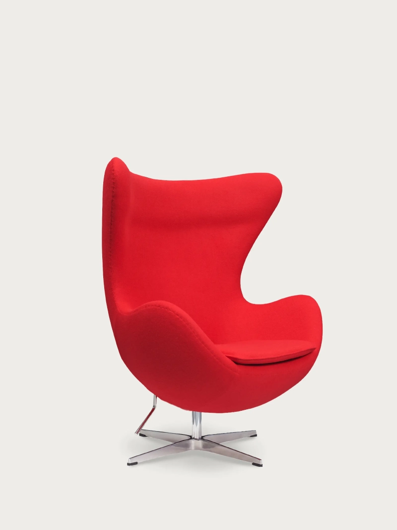 Rotating cashmere armchair with high backrest - Ovum FurnMod - 15