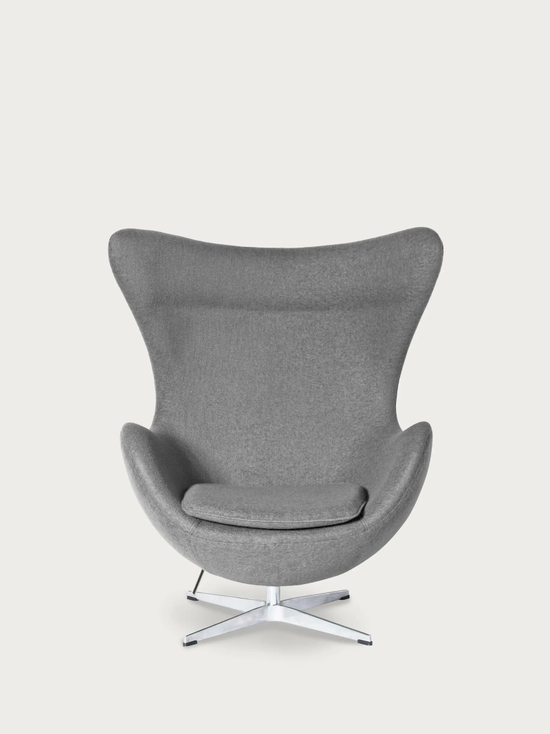 Rotating cashmere armchair with high backrest - Ovum FurnMod - 27