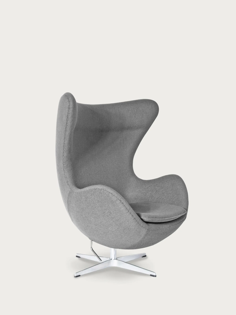 Rotating cashmere armchair with high backrest - Ovum FurnMod - 27