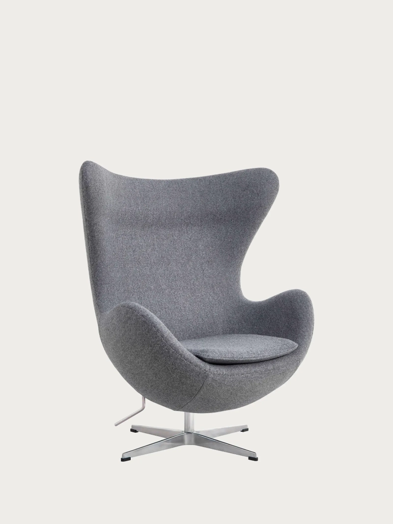 Rotating cashmere armchair with high backrest - Ovum FurnMod - 30