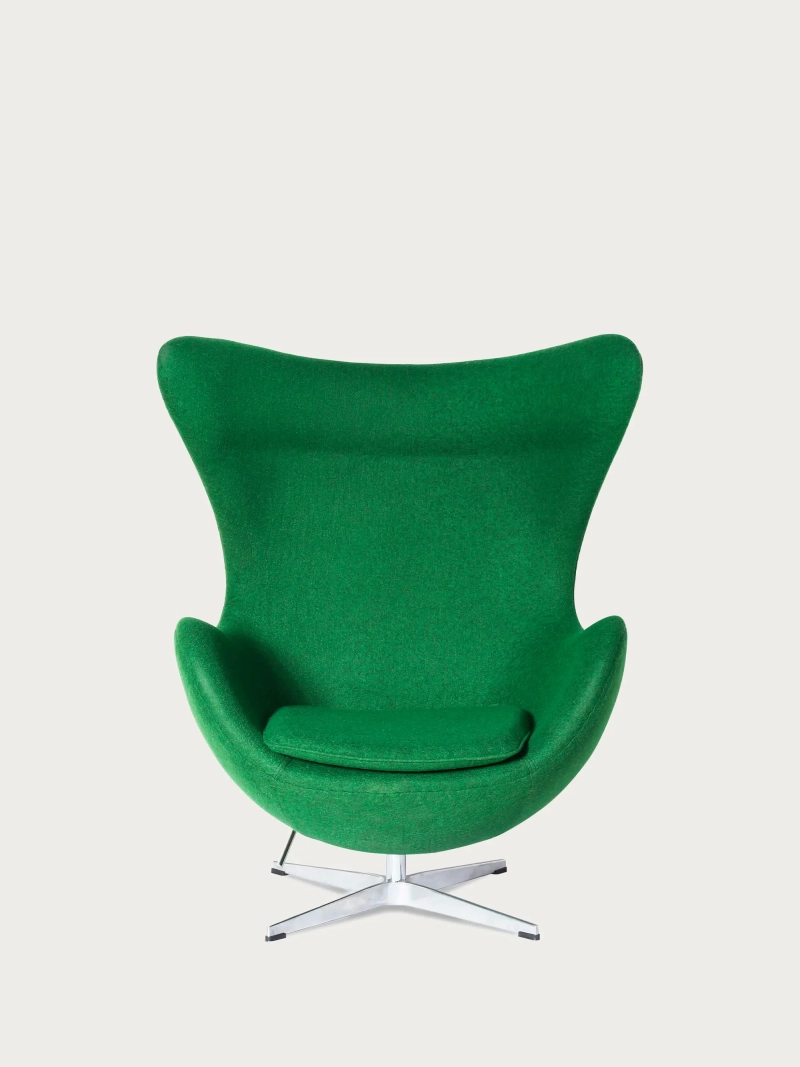 Poltrona girevole in cashmere con schienale alto - Ovum FurnMod - 35